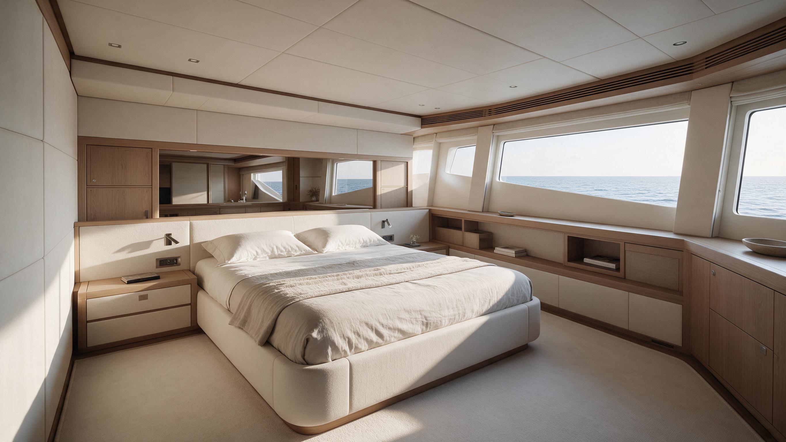 Master suite aboard Aurora
